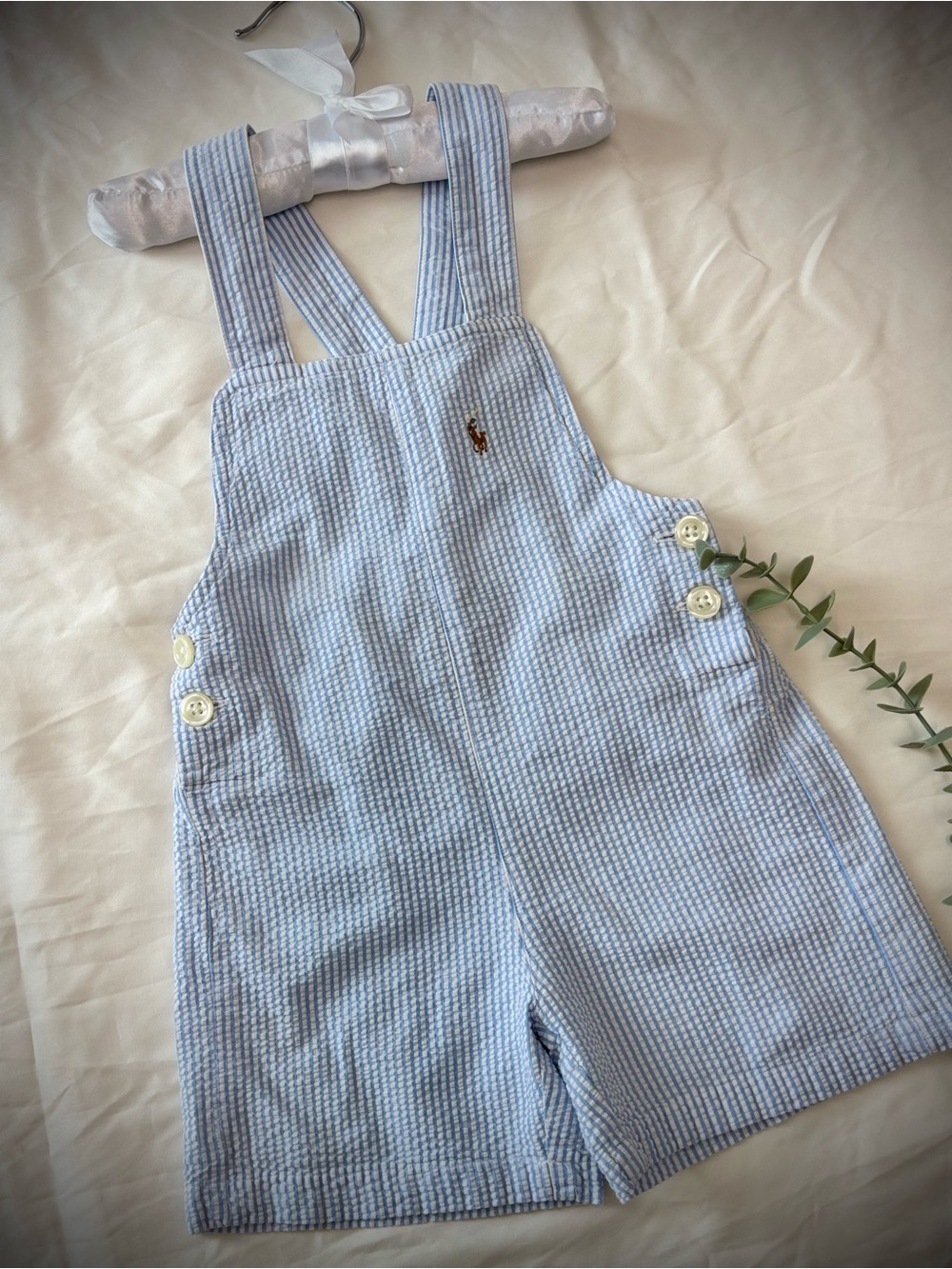 Polo by Ralph Lauren Baby Button-Up — Blue & White Stripes